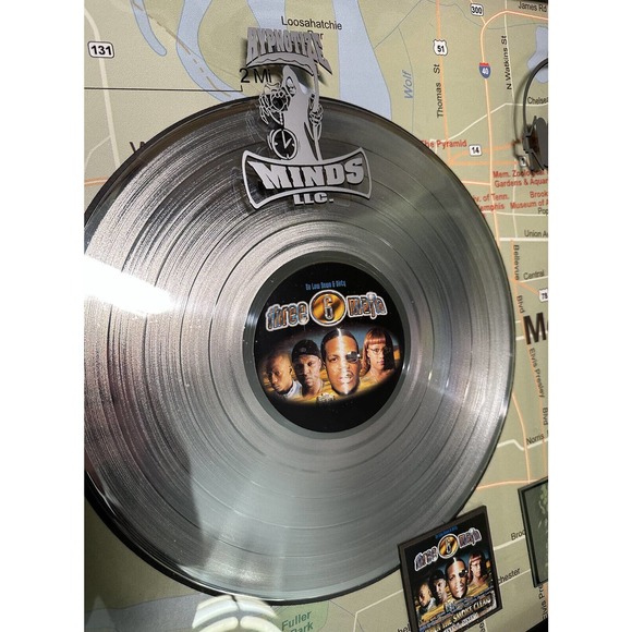 Three 6 Mafia Project Pat RIAA Platinum Gold Plaque Award Rap Juicy J DJ Paul - Picture 14 of 16